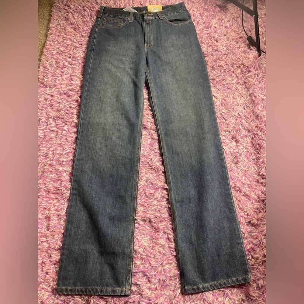 Carhartt Women's relaxed fit holster Straight Leg Blue Jeans